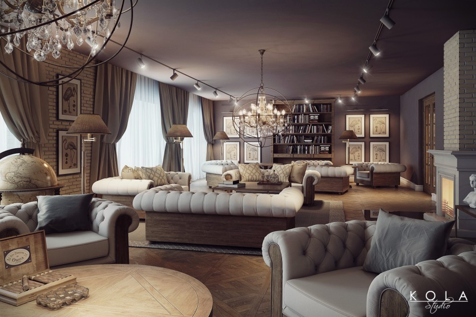 visualisations des intérieurs de l'hôtel