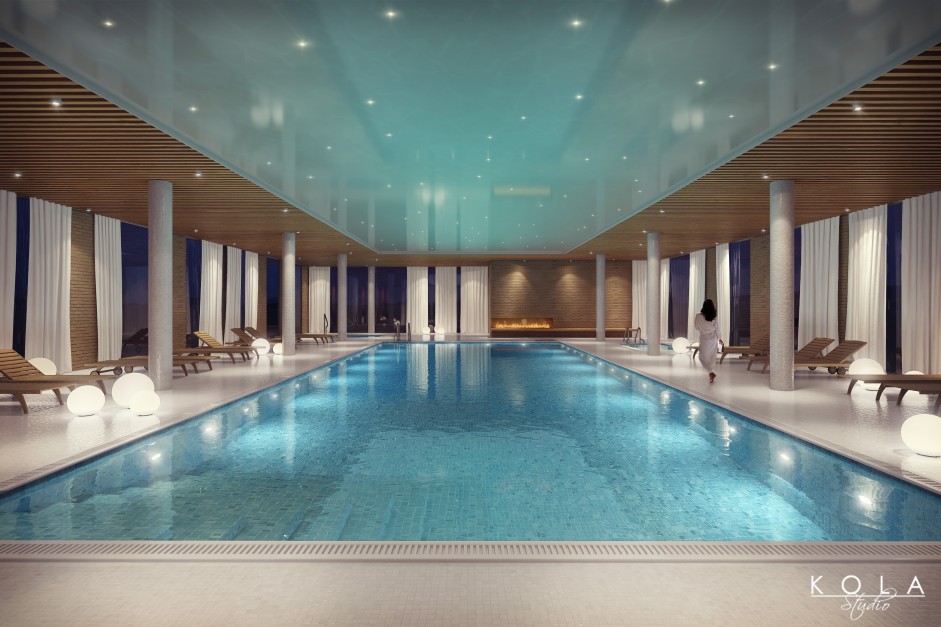 visualisations des intérieurs de l'hôtel